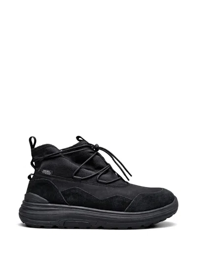 Suicoke Lace-up Hiking Boots In Black