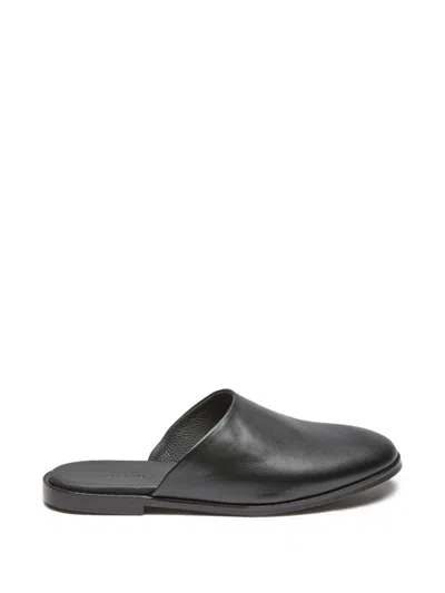 Suicoke Leather Mules In Black