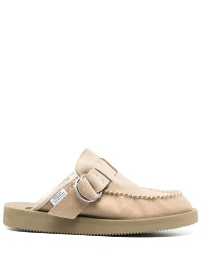 Suicoke Lemi Suede Loafers In Neutrals