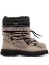 Suicoke Taupe & Black Bower-trab-hi-fur Boots In Neutrals