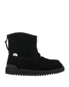 Suicoke Man Ankle Boots Black Size 8 Cow Leather, Shearling In Black