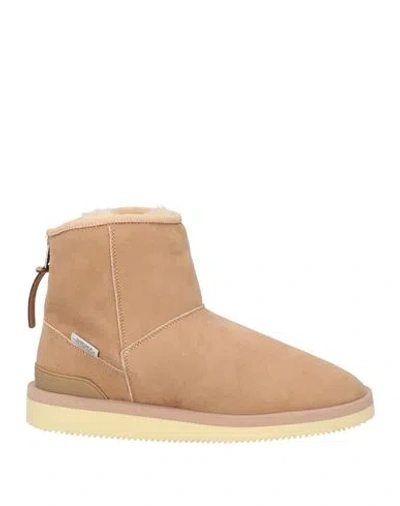Suicoke Man Ankle Boots Sand Size 9 Shearling In Beige