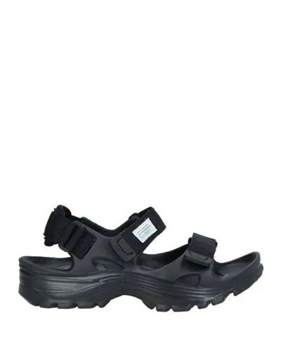 Suicoke Man Sandals Black Size 5 Rubber, Textile Fibers