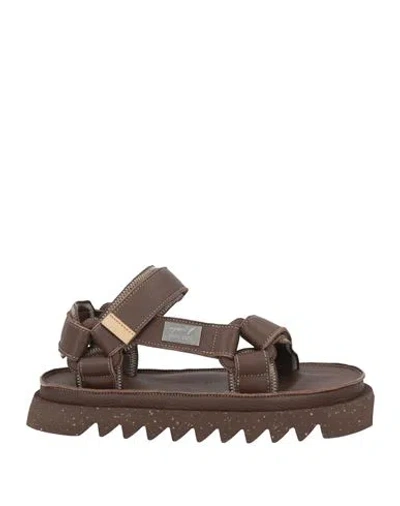 Suicoke Marsèll X  Woman Sandals Chocolate Brown Size 7 Leather