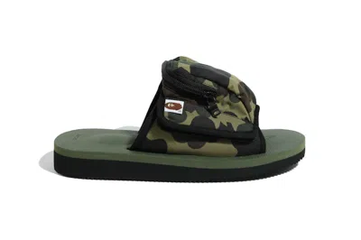 Pre-owned Suicoke Men's  Dao A Bathing Ape 1st Camo Sneakers In Green Camo/olive