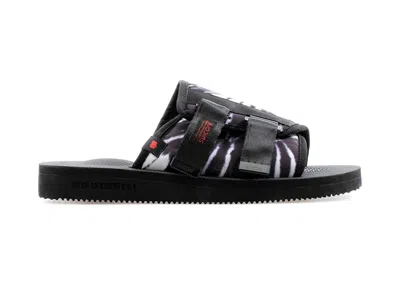 Pre-owned Suicoke Men's  Kawcab Nice Kicks Sneakers In Black/white/red In Multi