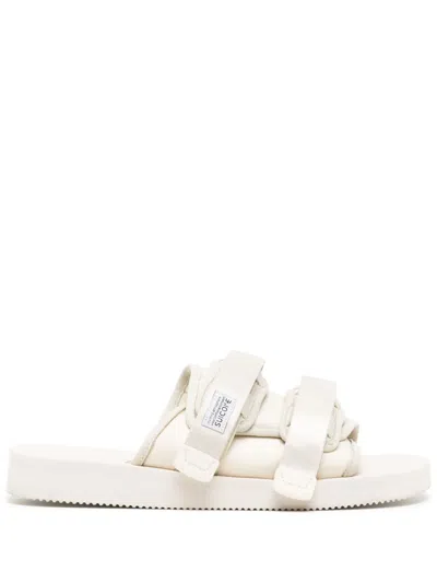 Suicoke White Moto-cab Sandals In Neutrals