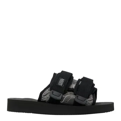 Suicoke Black Moto-cab-pt07 Sandals In Black/salt