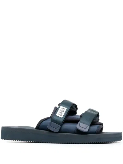 Suicoke Moto Cab Touch-strap Slides In Blue