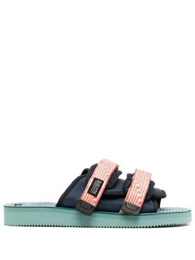 Suicoke Moto Jacquard-sandalen Mit Klettverschluss In Blue