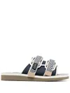 Suicoke Moto Sandalen Mit Klettverschluss In Green