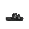 Suicoke Moto-mab Rubber Sandals Black With Fur