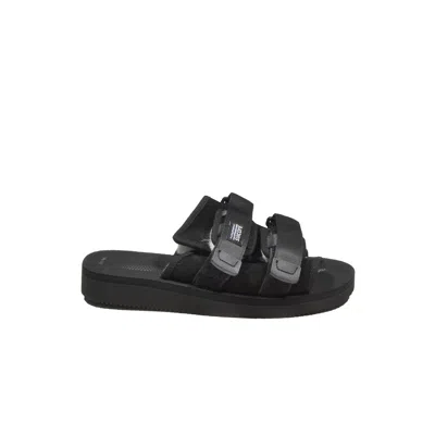 Suicoke Moto-mab Rubber Sandals Black With Fur