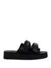 Suicoke Black Moto-po Sandals In Black