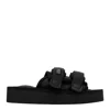Suicoke Black Moto-po Sandals In Black