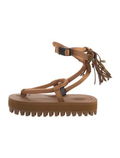 Pre-owned Suicoke Nylon Gladiator Sandals In Brown