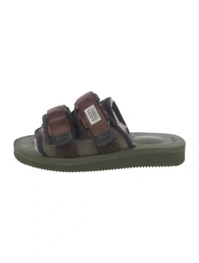 Pre-owned Suicoke Nylon Slides In Green