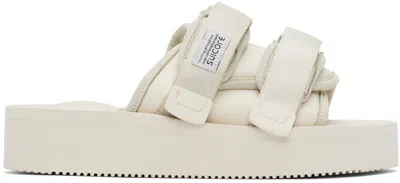 Suicoke Off-white Moto-po Sandals In Chalk