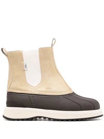 Suicoke Panelled Ankle Boots In Neutrals