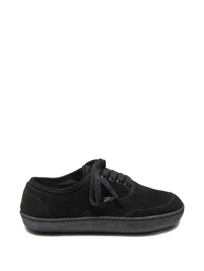 Suicoke Pown Os-s Leather Sneakers In Black