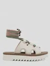 Suicoke Off-white & Brown Ray-ab Sandals In No-color