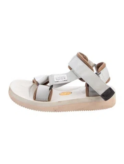 Pre-owned Suicoke Rubber Colorblock Pattern Espadrilles In Gray