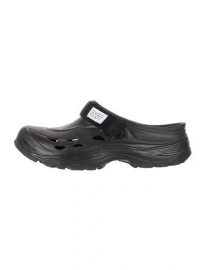 Pre-owned Suicoke Rubber Mules In Black