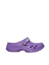 Suicoke Rubber Clogs With Open Back And Secure Strap In Purple