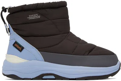 Suicoke Ssense Exclusive Brown Bower-evab Boots In D,brown X Blue