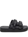 Suicoke Strap Platform Sandal In Black