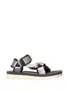 Suicoke White Kisee-v Sandals In Gray
