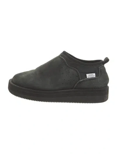Pre-owned Suicoke Suede Sneakers In Black