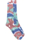 Suicoke Tie-dye Cotton Socks In Blue