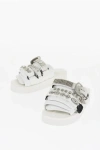 Suicoke Toga Faux Leather Moto Sandals With Silver-tone Metal Detail