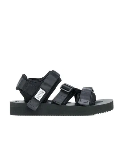 Suicoke Touch-strap Sandals In Black
