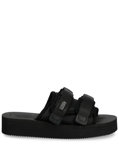 Suicoke Touch-strap Slides In Black