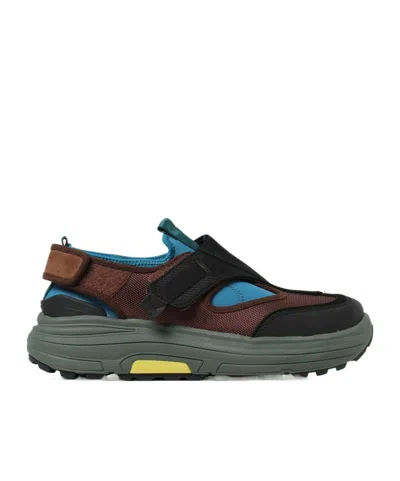 Suicoke Tred Layered Multi-panel Boots In Marrone/verde