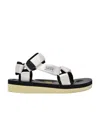 Suicoke White Kisee-v Sandals In Multicolor