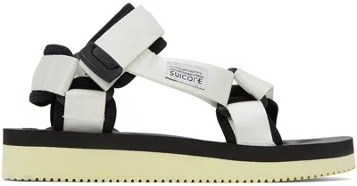Suicoke White & Black Depa-v2 Sandals
