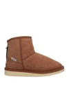 Suicoke Woman Ankle Boots Camel Size 8 Leather In Beige