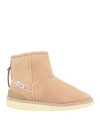 Suicoke Woman Ankle Boots Sand Size 8 Leather In Beige