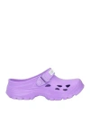 Suicoke Rubber Clogs With Open Back And Secure Strap In Purple