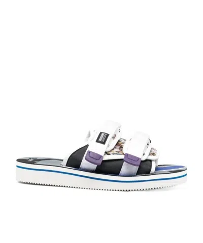 Suicoke X Missoni Zigzag-strap Sandals In White