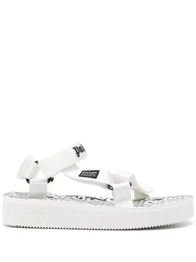 Suicoke X Palm Angels Depa Logo-print Sandals In White