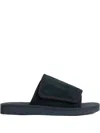 Suicoke X Thisisneverthat Suede Strap Slides In Blue
