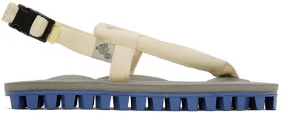 Suicoke Yellow & Gray Gut Sandals In Yellow X Gray