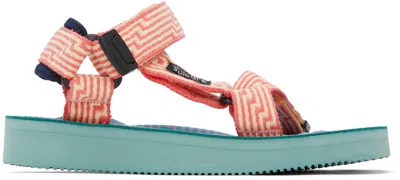 Suicoke Yellow & Pink Depa-jc01 Sandals In Yellow X Pink