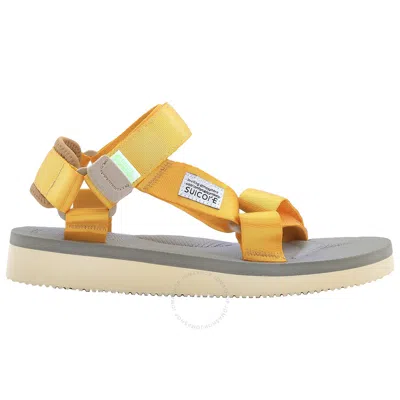 Suicoke Yellow X Beige Depa-cab Sandals In Yellow/beige