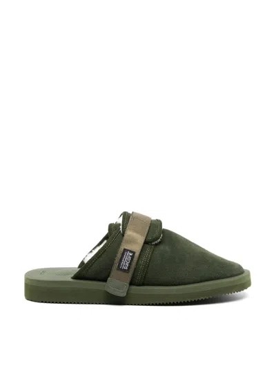 Suicoke Zavo-mab Mules Sandals In Green