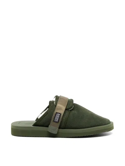 Suicoke Zavo-mab Mules Sandals In Green